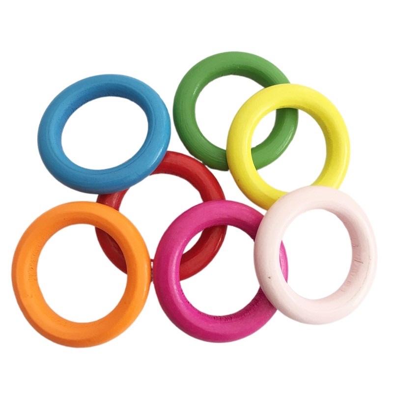 感官系列 開放性材料 木環30個 木環 彩虹環 木制木環 建構區 建構小物 開放性教材 建構玩具 感官材料包-細節圖4