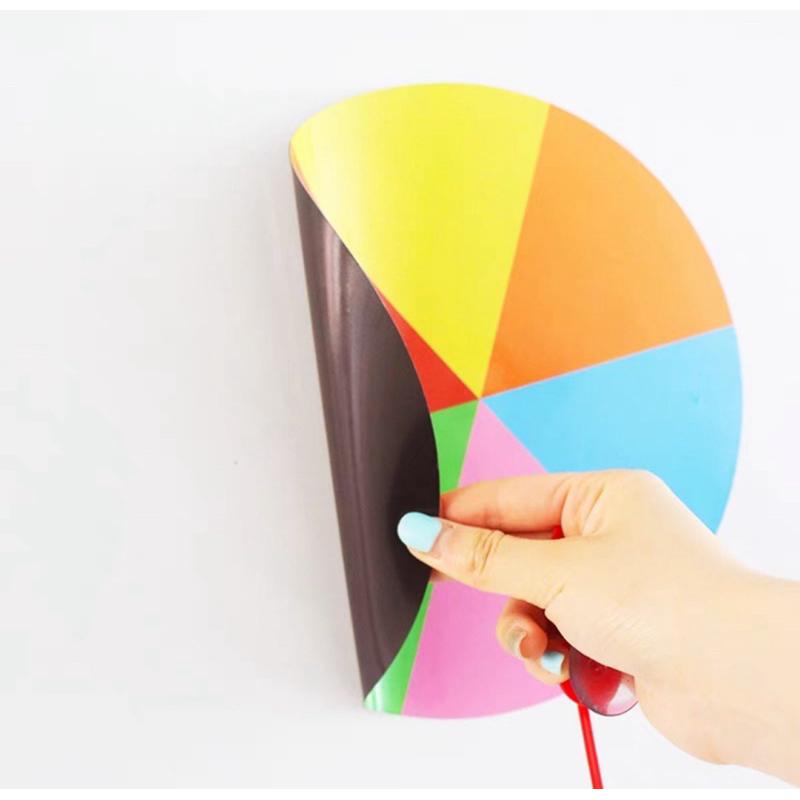 互動教具 轉盤磁性貼白板磁力貼空白可擦寫磁貼課堂 可擦寫轉盤 彩色版轉盤 可用白板筆擦寫-細節圖3