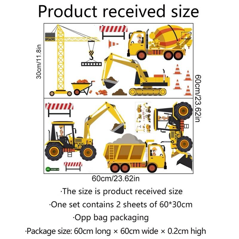 工程車系列靜電 工程車  靜電貼  屬於自己的小城市靜電貼-細節圖4