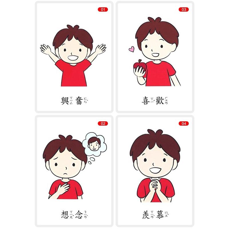 情緒表情 表情認知 表情圖表繁體注音款 情緒卡20張-細節圖2