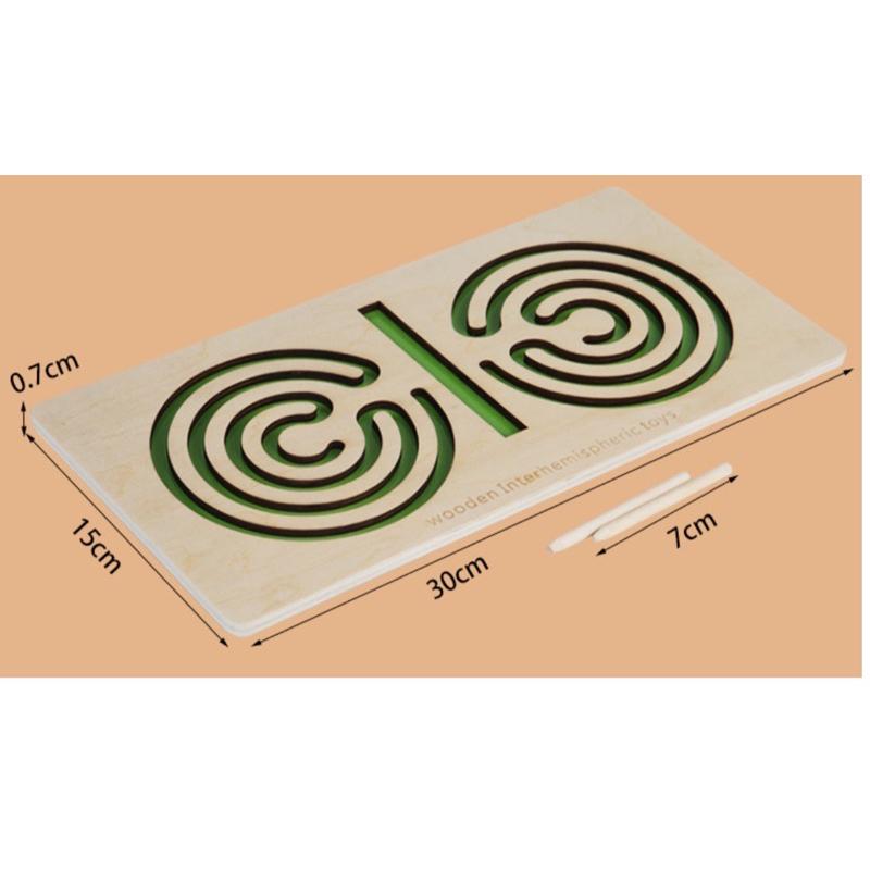 左右手開發 腦力激發 腦力開發 左右腦木製運筆練習+左右腦開發（三款各一）-細節圖2