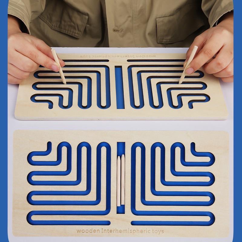 左右手開發 腦力激發 腦力開發 左右腦木製運筆練習+左右腦開發（三款各一）-細節圖5