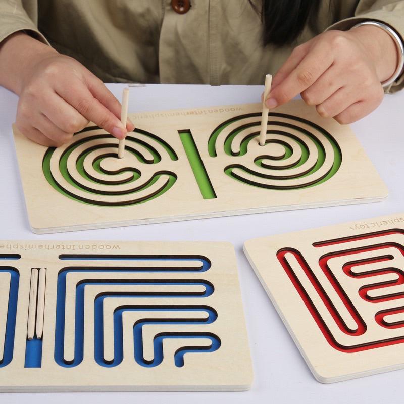 左右手開發 腦力激發 腦力開發 左右腦木製運筆練習+左右腦開發（三款各一）-細節圖6