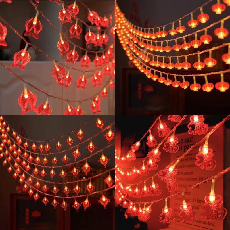 春節燈飾 農曆年燈串 2條 ✅春節燈串；過年款燈飾絲帶🎀隨機2條-細節圖7