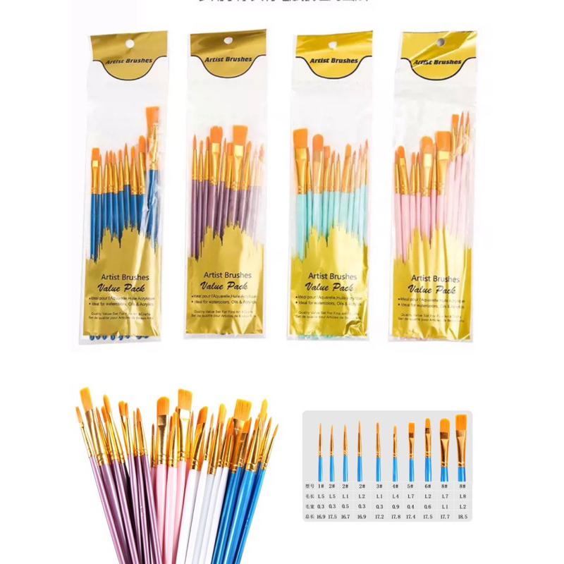 畫刷 筆刷 水彩筆 塗鴉筆 10入組 筆 水畫筆-細節圖5