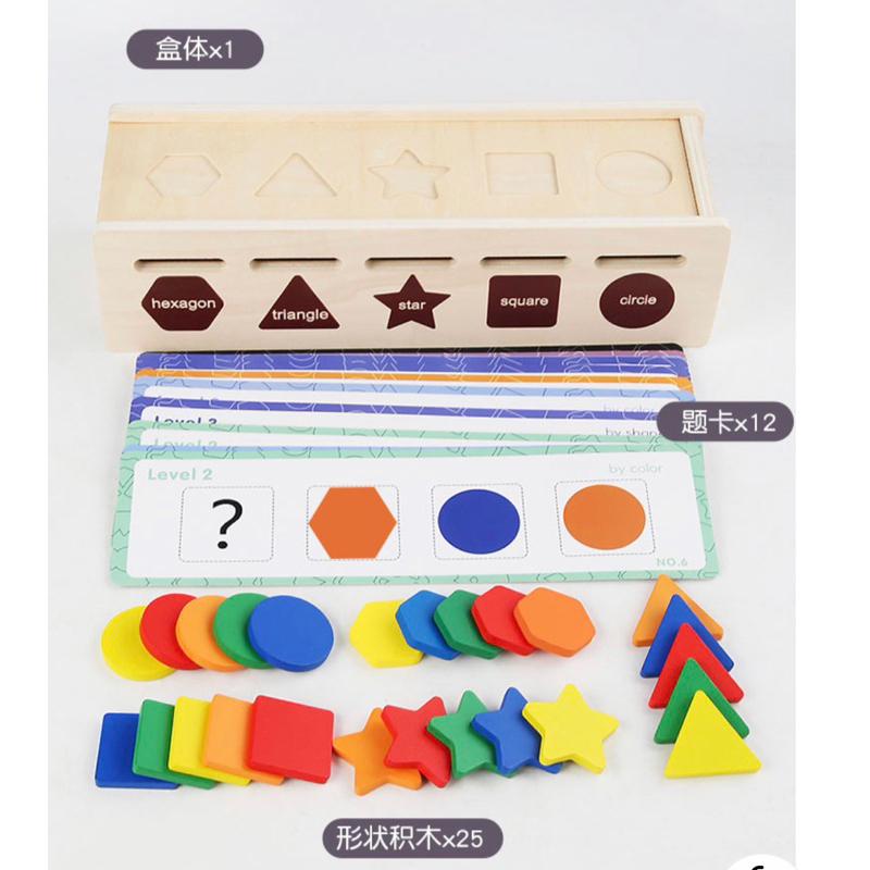 形狀對應遊戲  投與對應形狀 分類形狀  形狀對應遊戲 透過操作認識形狀 顏色 排列概念 訓練小肌肉發展 啟蒙教材-細節圖2