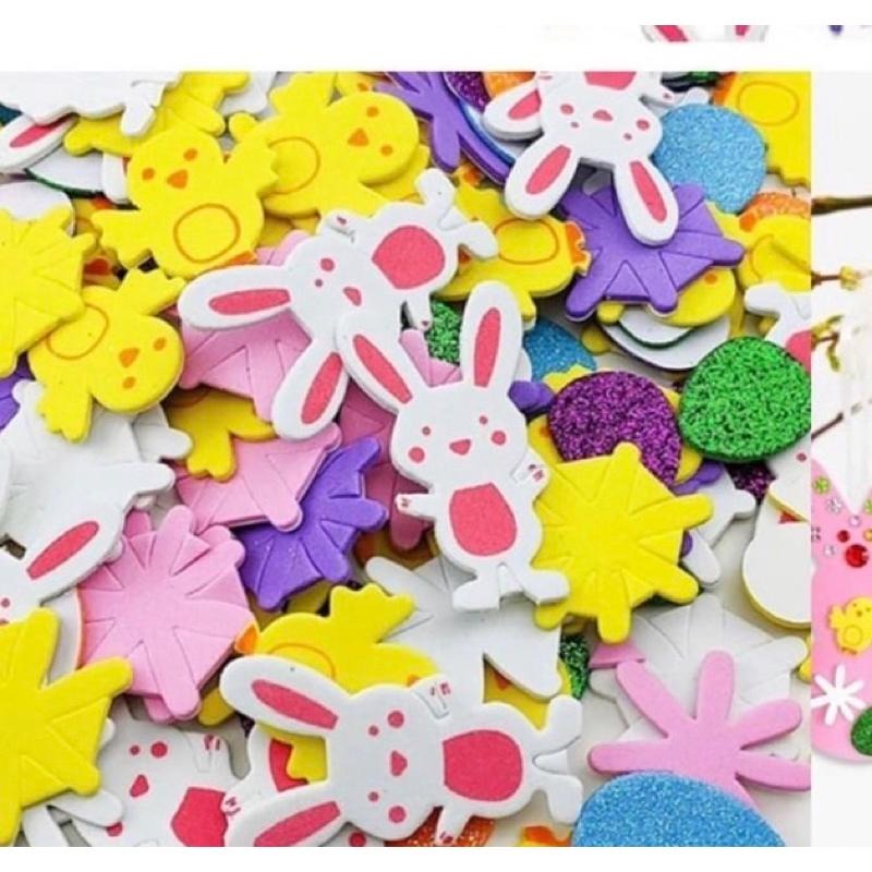 復活節系列（蛋+兔子+EVA材料包組, 15入組合材料包） 復活節手作 復活節兔兔 復活節材料包-細節圖2