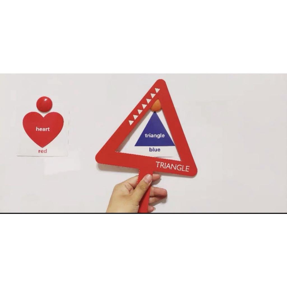 形狀認知卡課堂教具 8個形狀舉牌  Shapes英语主题教學教具-細節圖2