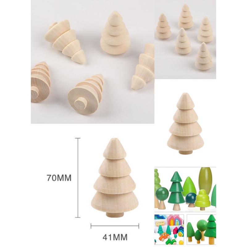 小樹材料包 木製小樹材料 樹林材料包 建構區 木製樹葉材料包 木製聖誕樹彩繪材料包 森林素材 聖誕樹彩繪-細節圖3