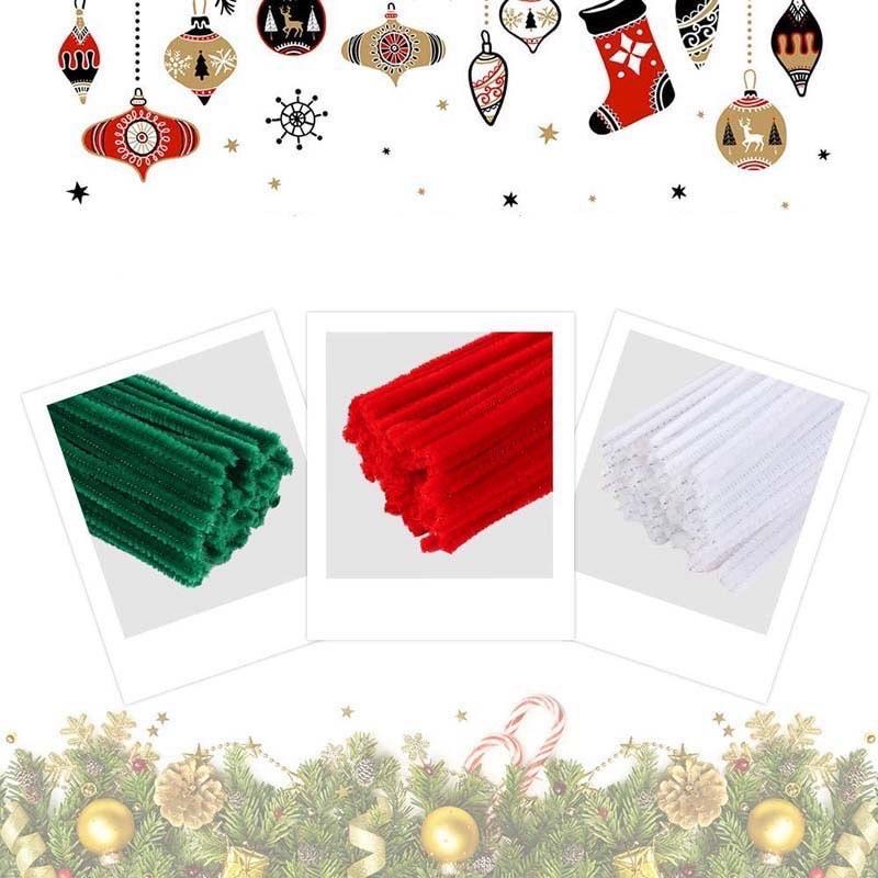 聖誕款三色毛根組270入（紅、綠、白）三色毛根 聖誕毛根🎄聖誕毛根 聖誕勞作 聖誕作品 聖誕手作 聖誕小物-細節圖5