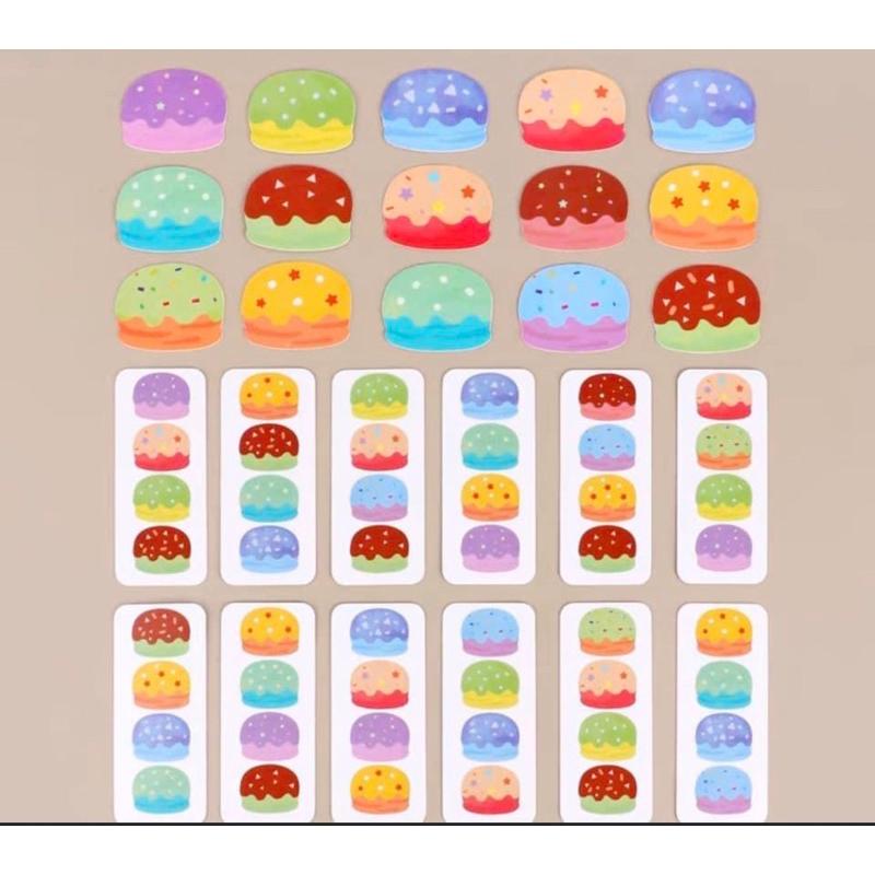 冰淇淋疊疊樂 🍦冰淇淋桌遊⚠️不包含白色底盤 冰淇淋桌遊 冰淇淋疊疊樂 顏色配對-細節圖3