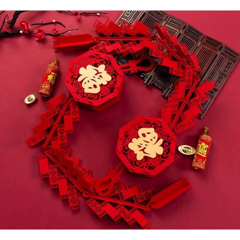 過年掛飾 春節店面裝飾品  喜氣洋洋掛飾 鞭炮系列裝飾-細節圖4