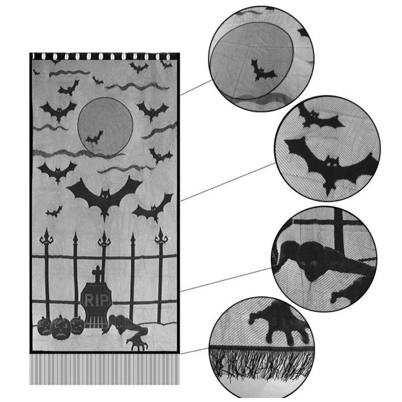 萬聖節佈置 蜘蛛桌巾 萬聖節佈置 蕾絲桌巾 蕾絲桌巾 桌巾 萬聖節桌巾 生日派對桌巾 蕾絲可愛桌巾-細節圖4