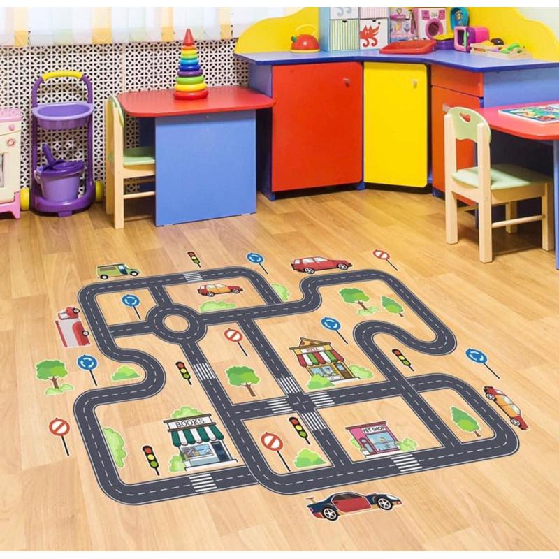 道路貼紙  車車靜電貼 城市靜電 屬於自己的小城市靜電貼 車車裝飾 車車-細節圖2