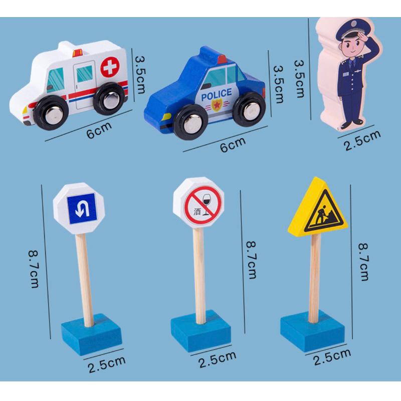汽車城市停車場景 30件路標  路標道具 交通道具-細節圖4