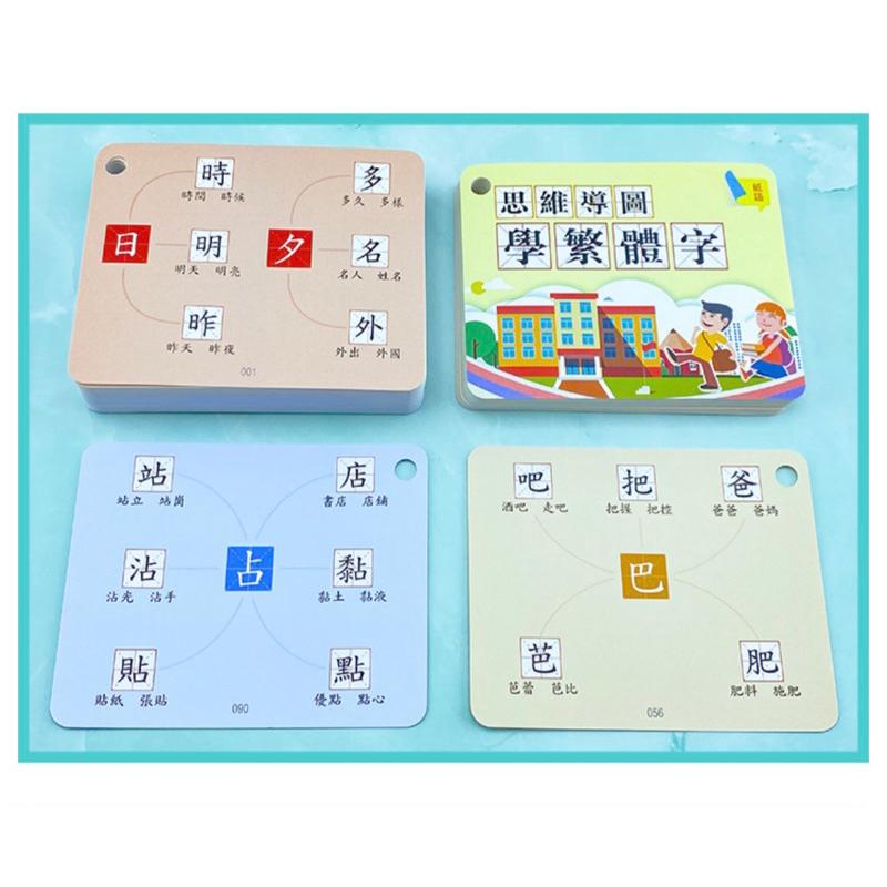 繁體卡 （袋裝）思維導圖學繁體字組詞字根偏旁部首速記識字學習卡片益智遊戲手卡 繁體部首桌遊 思維部首認知-細節圖4