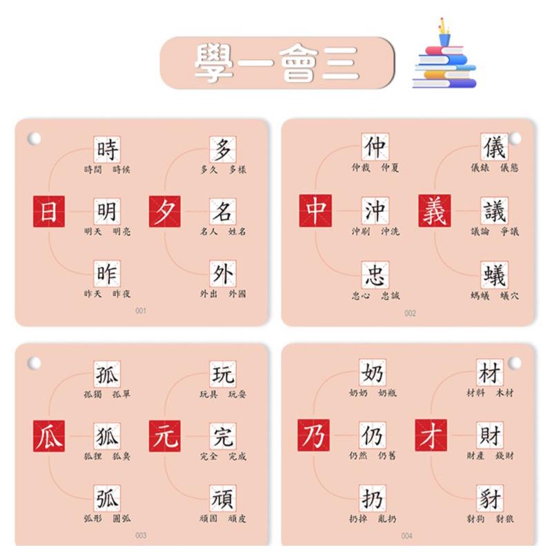 繁體卡 （袋裝）思維導圖學繁體字組詞字根偏旁部首速記識字學習卡片益智遊戲手卡 繁體部首桌遊 思維部首認知-細節圖5