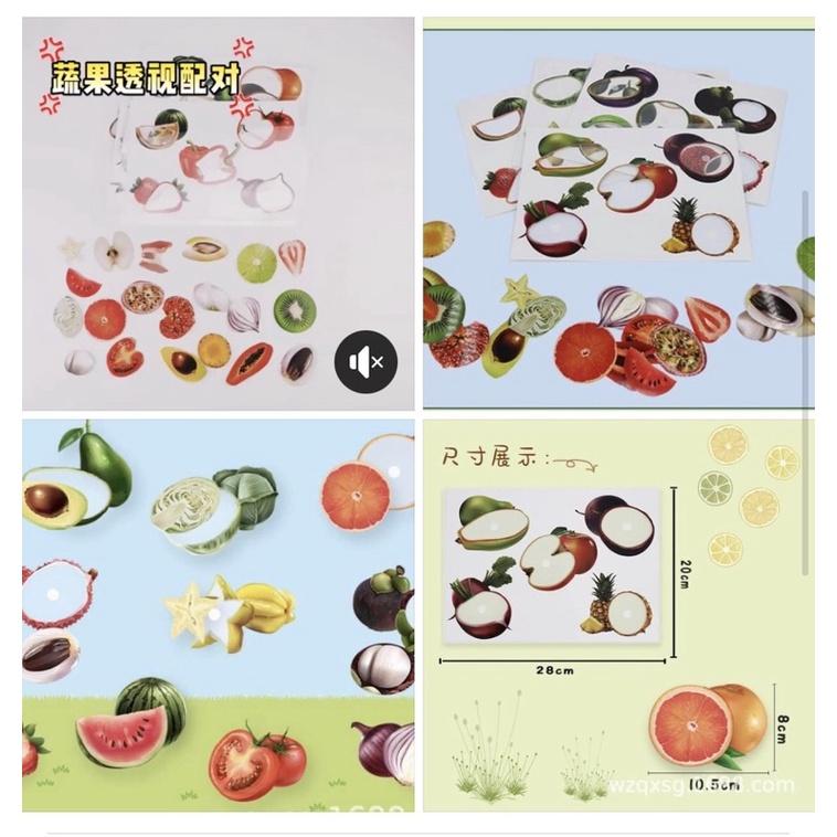 水果+蔬菜透視配對❤️配對樂 蔬菜桌遊 水果桌遊 水果配對 找水果桌遊 蔬菜教具-細節圖2