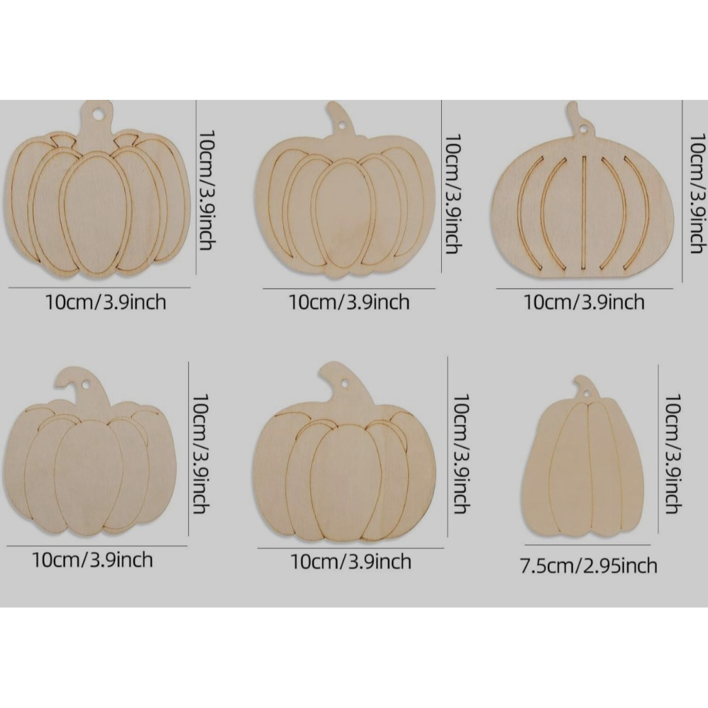 南瓜吊飾、DIY木片、萬聖節裝飾、秋季佈置、感恩節手作、彩繪木片、木質掛飾、親子手作、手工藝材料、萬聖派對用品-細節圖2
