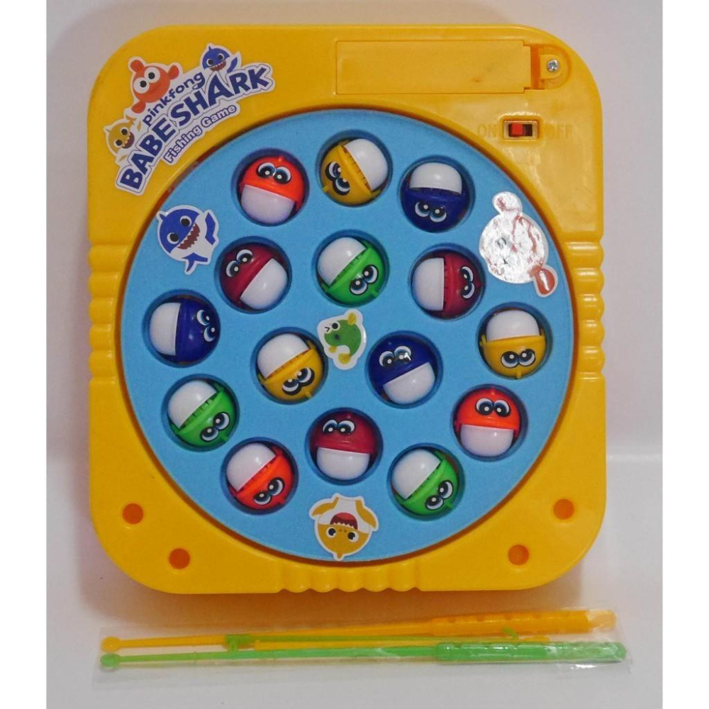 桌遊鯊魚寶寶電動轉盤勾式/磁吸式釣魚桌遊玩具-細節圖2