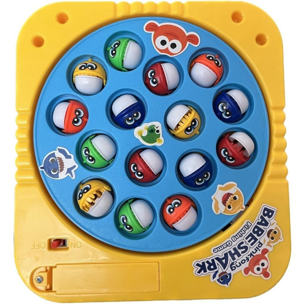 桌遊鯊魚寶寶電動轉盤勾式/磁吸式釣魚桌遊玩具-細節圖4