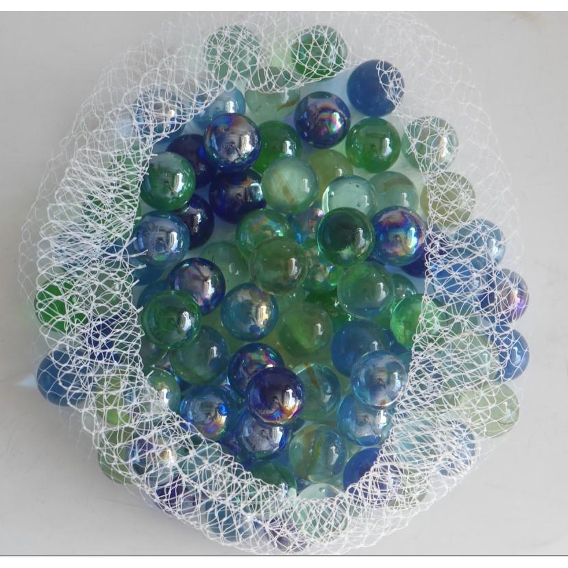 懷舊童玩~16mm玻璃三花球.玻璃珠.貓眼彈珠.白奶花彈珠 ~80入裝-細節圖5