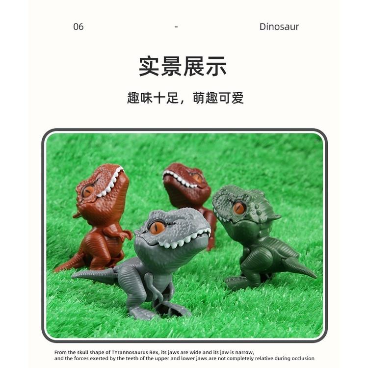 整人按壓 可動趣味舒壓咬手手指小恐龍-細節圖2