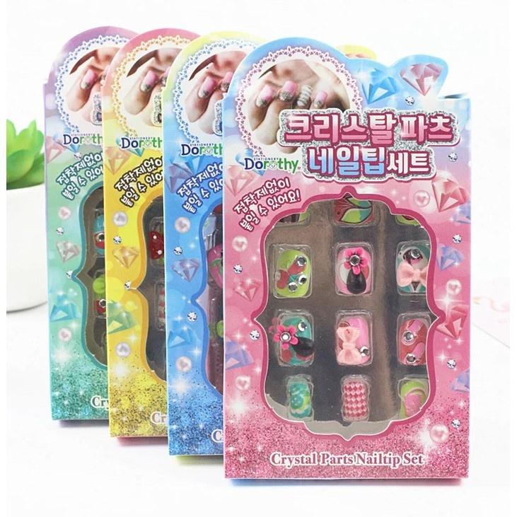 韓版~12入兒童3D立體重覆自粘彩繪指甲貼-細節圖3