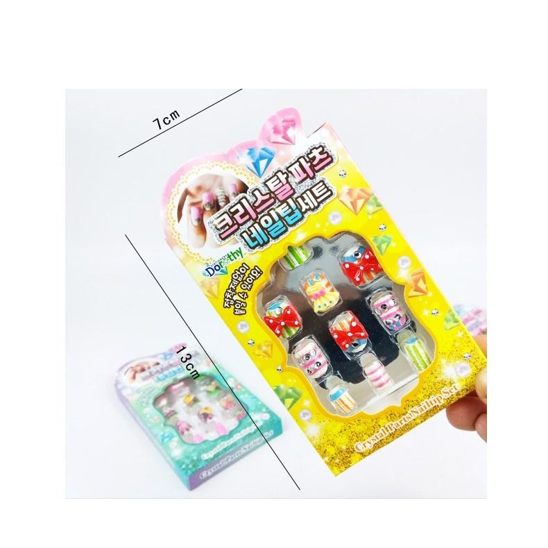 韓版~12入兒童3D立體重覆自粘彩繪指甲貼-細節圖4