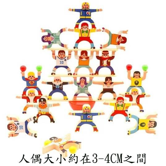 16pc 大力士迷你人偶疊疊樂桌遊玩具-細節圖2