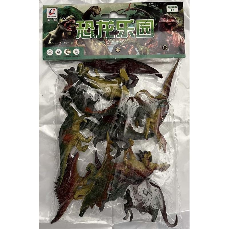 超值12入恐龍包(暴龍.三角龍.迅猛龍.雷龍)玩具包-細節圖3