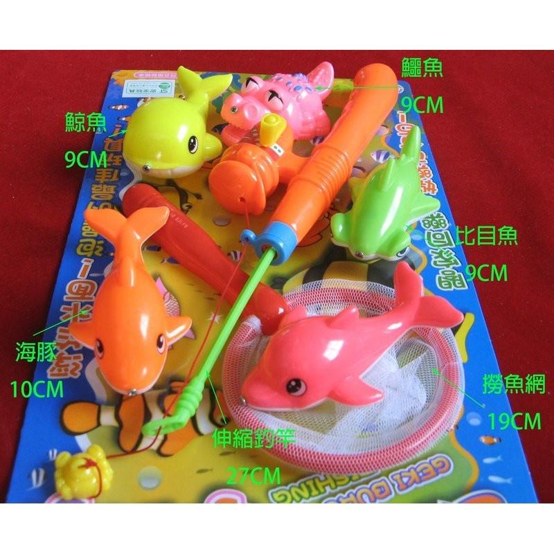 海生動物海豚/鯨魚/鱷魚2合1撈魚/伸縮釣竿釣釣樂/釣魚組/洗澡玩具-細節圖4