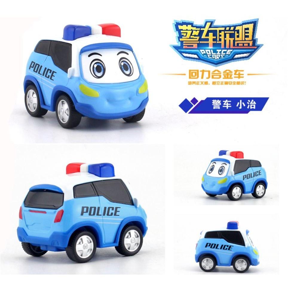 警車聯盟~救護車.垃圾車.消防車.工程車合金回力車-細節圖8