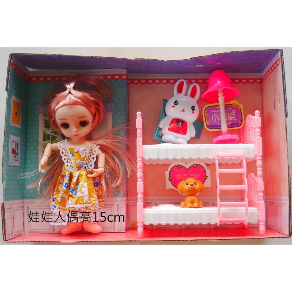 小可愛娃娃公主雙層床臥室組-細節圖2