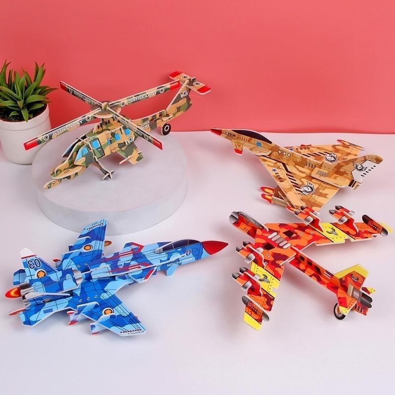 3D立體珍珠板.厚紙板拼拼圖裝.工程車.賽車.飛機.房子.吊車.火車-細節圖9