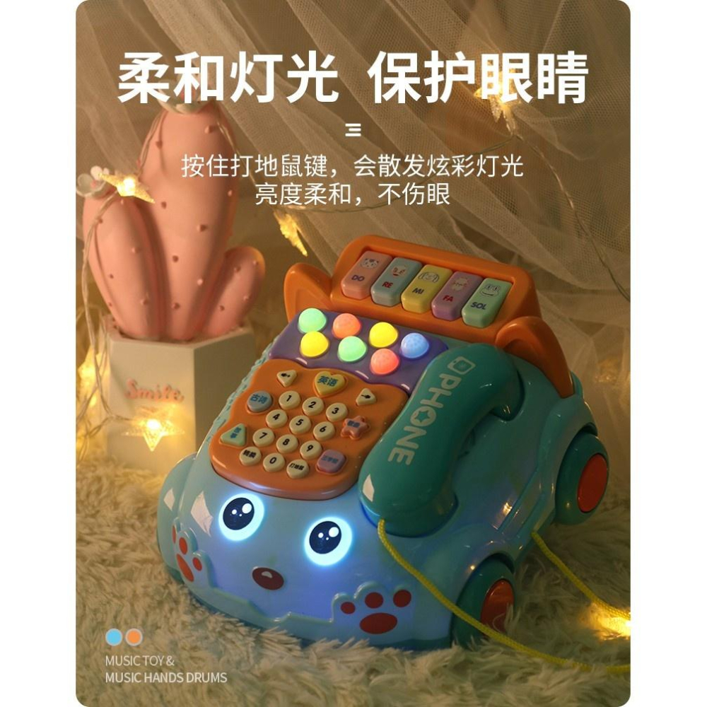 幼兒汽車雙語早教鋼琴兒童音樂電話機-細節圖2