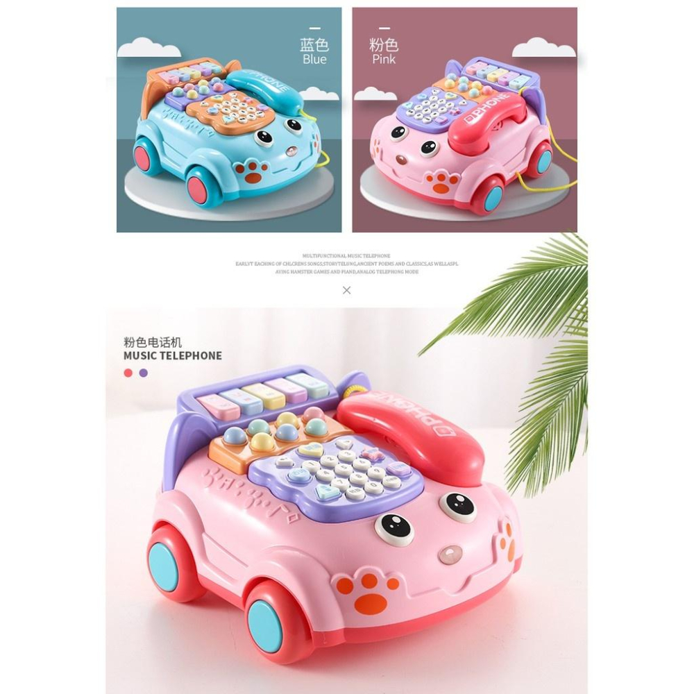 幼兒汽車雙語早教鋼琴兒童音樂電話機-細節圖7