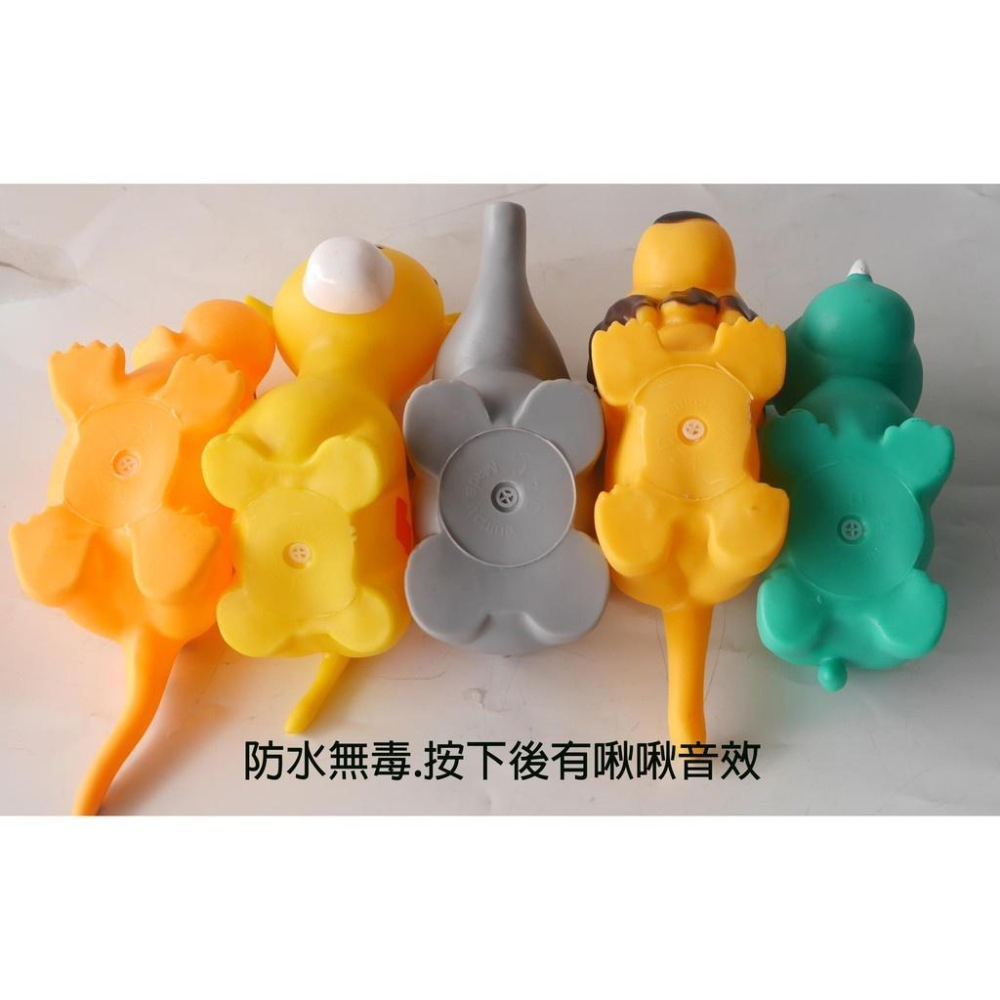 7吋大號森林動物獅子/大象/老虎/犀牛/長頸鹿啾啾洗澡軟膠動物-細節圖7