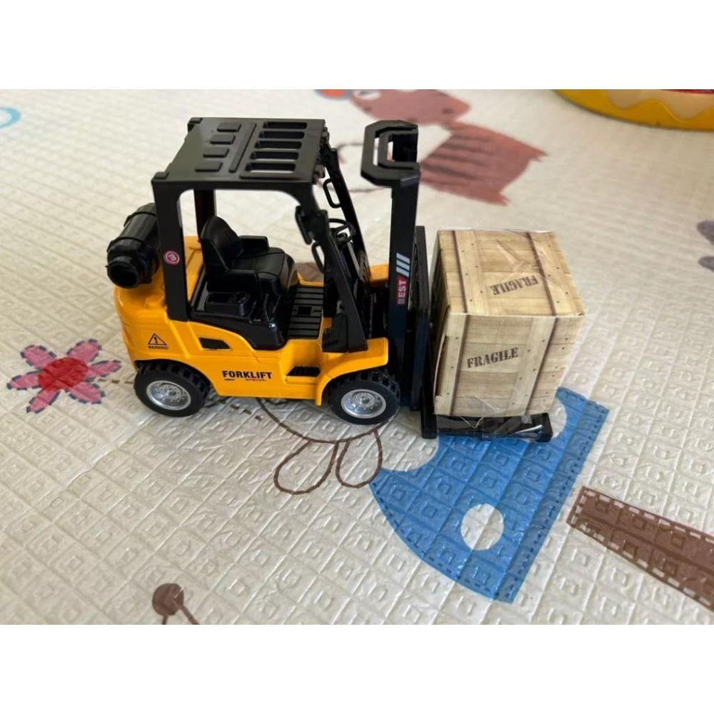 ☆玩具先生☆仿真合金迴力堆高機 /工程車/迴力車/倉庫堆高機  ST安全玩具-細節圖4