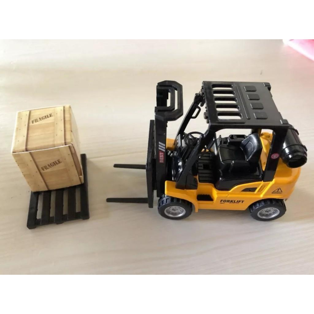 ☆玩具先生☆仿真合金迴力堆高機 /工程車/迴力車/倉庫堆高機  ST安全玩具-細節圖5