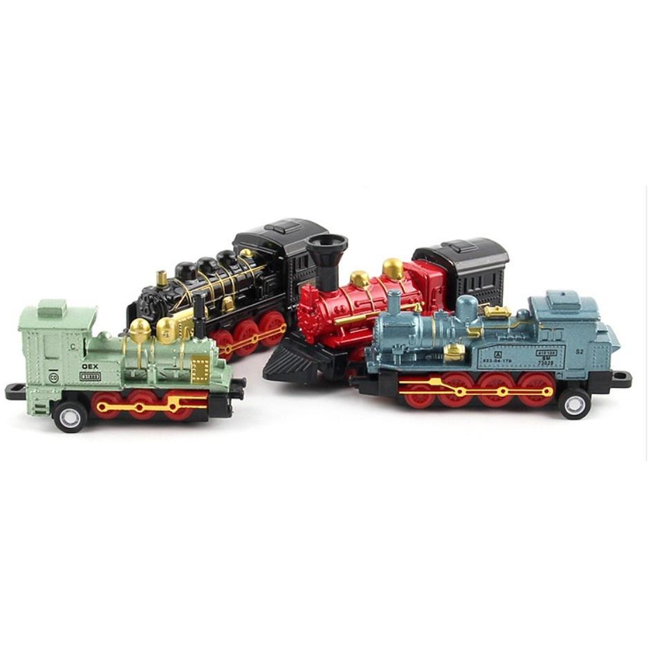 ☆玩具先生☆1:64復古合金迴力6入仿真蒸汽火車.列車組 《1/64蒸汽火車比例》(ST安全玩具)-細節圖4