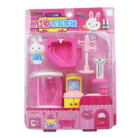 ☆玩具先生☆ 粉紅兔家具/浴室/換衣間/臥室/嬰兒室扮扮酒組 原價199 出清價119-細節圖7