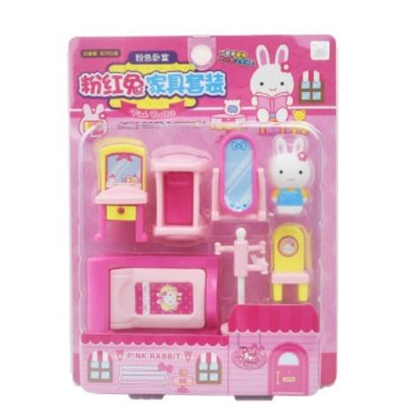☆玩具先生☆ 粉紅兔家具/浴室/換衣間/臥室/嬰兒室扮扮酒組 原價199 出清價119-細節圖8