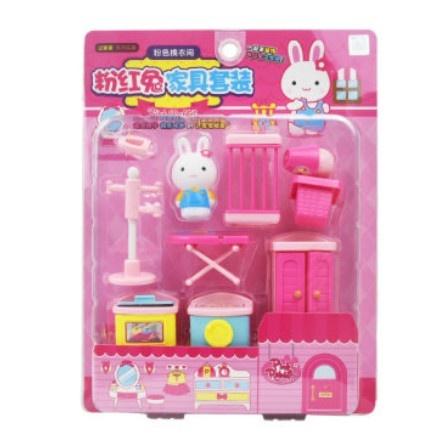 ☆玩具先生☆ 粉紅兔家具/浴室/換衣間/臥室/嬰兒室扮扮酒組 原價199 出清價119-細節圖9