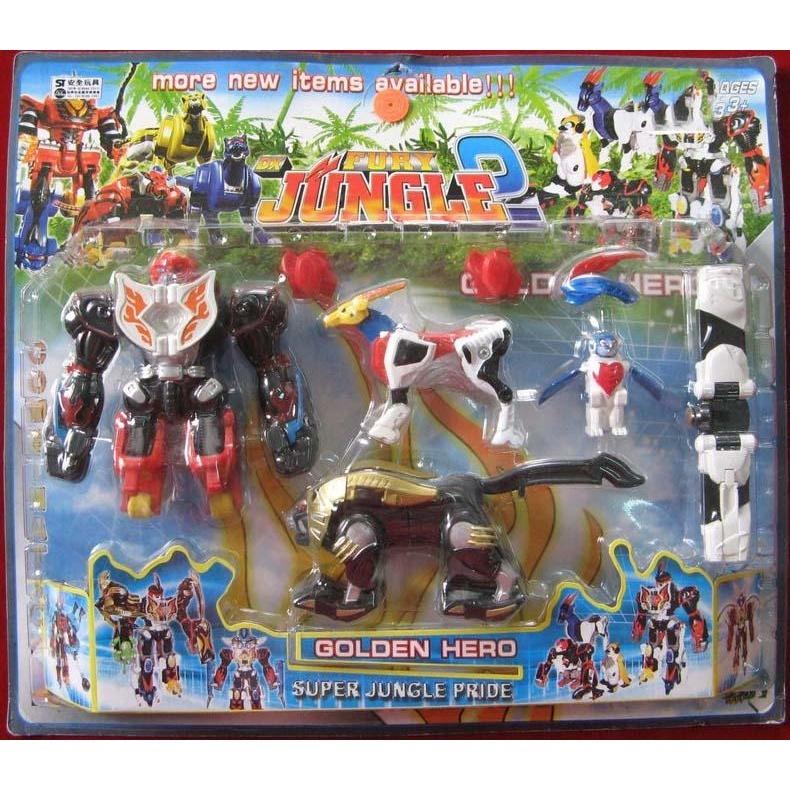 卡裝百獸合體隊機器人.野獸變形玩具(ST安全玩具)  超取需拆盒-細節圖3