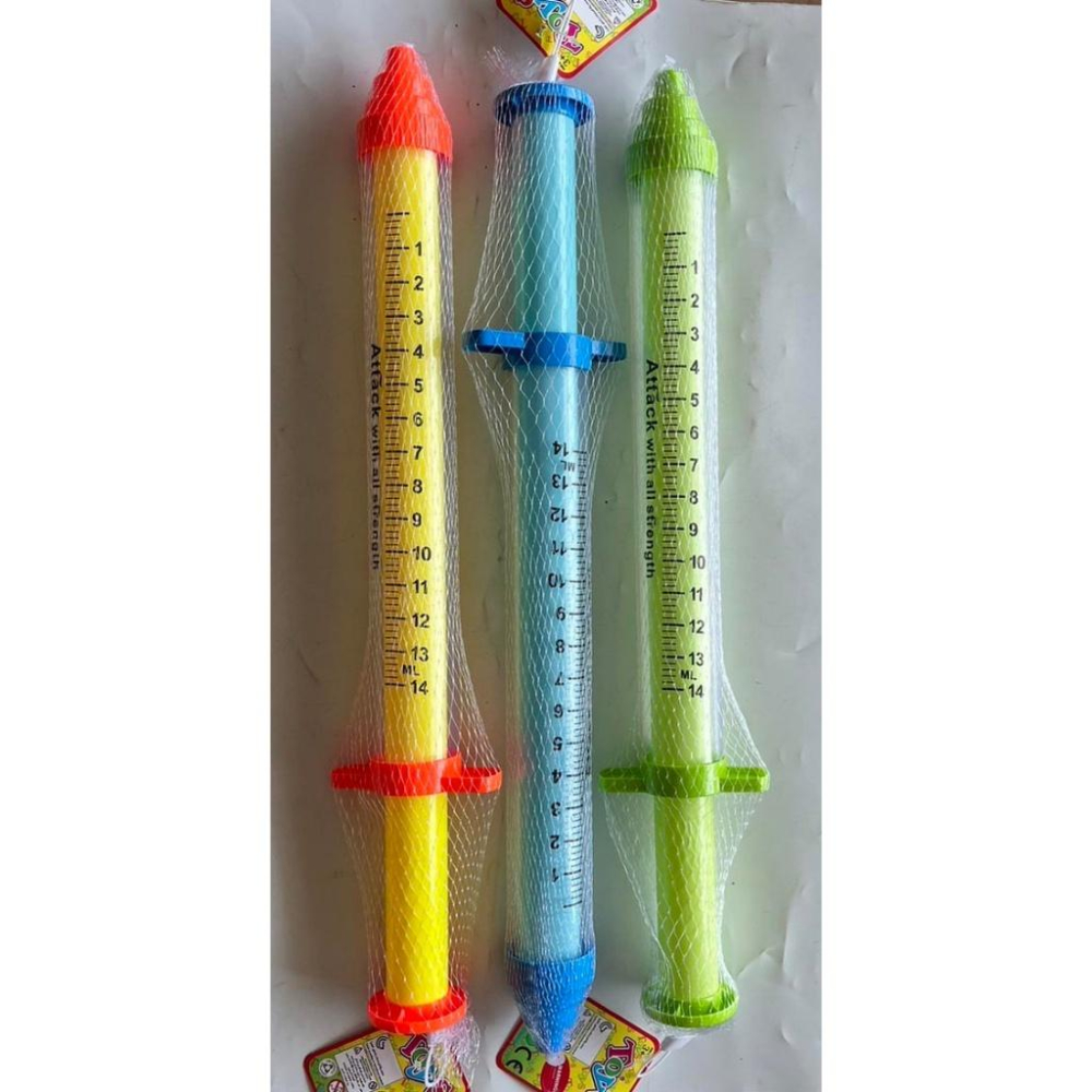 55cm四孔洞拉抽式游泳池針筒噴水水槍-細節圖2