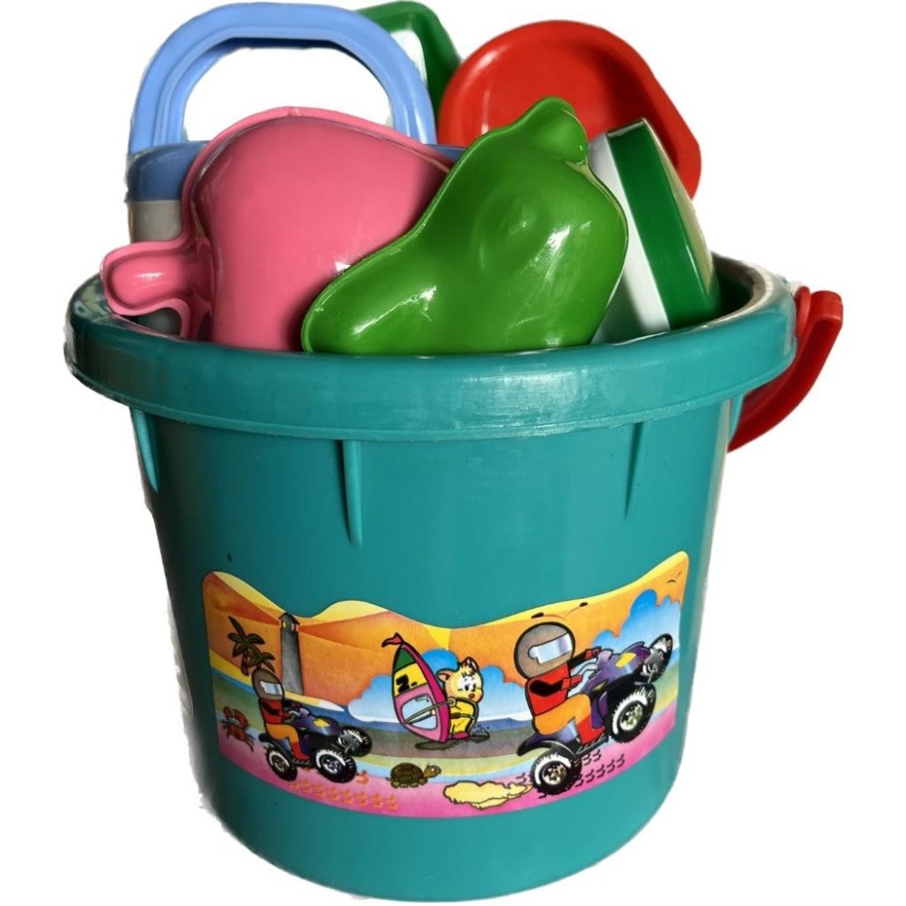 台灣製造高品質~6件組兒童沙灘筒.洗澡玩具.澆水器.挖沙玩沙.鏟子-細節圖2