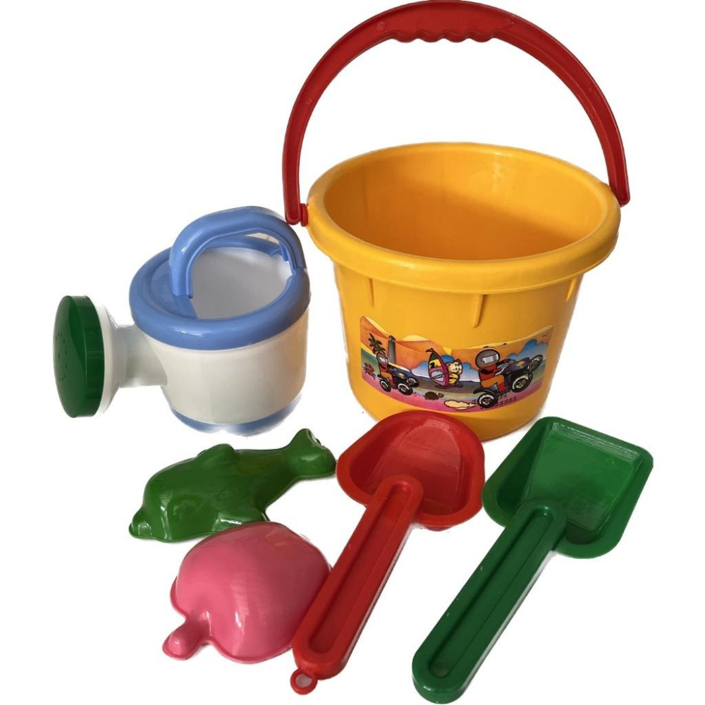 台灣製造高品質~6件組兒童沙灘筒.洗澡玩具.澆水器.挖沙玩沙.鏟子-細節圖4
