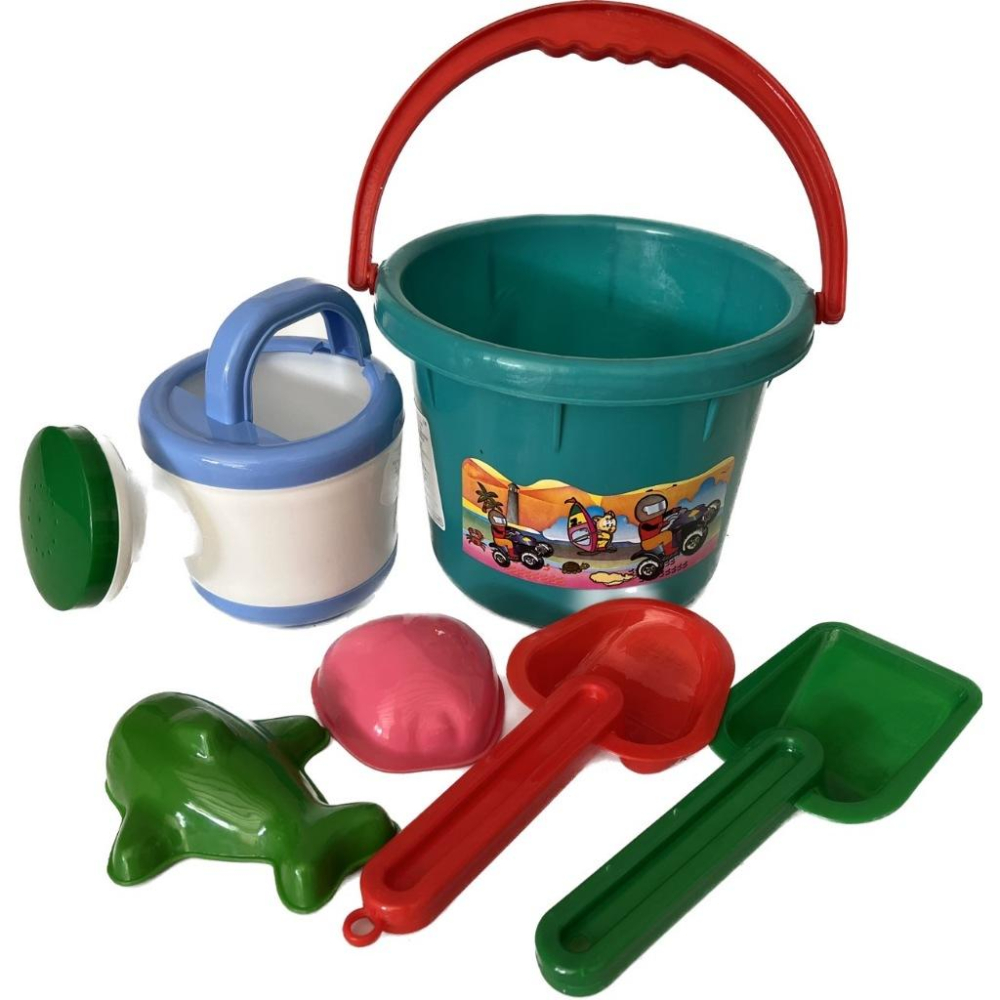 台灣製造高品質~6件組兒童沙灘筒.洗澡玩具.澆水器.挖沙玩沙.鏟子-細節圖5