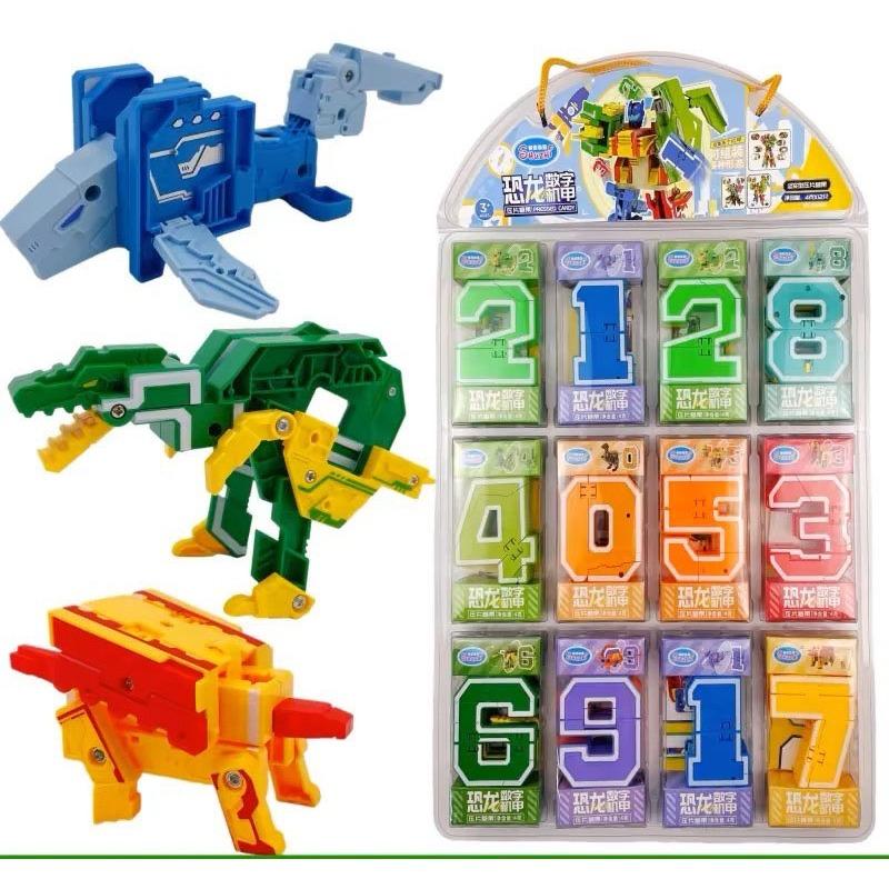 ☆玩具先生☆加大版數字恐龍 恐龍數字玩具 恐龍玩具 合體機器人 數字變身恐龍玩具 恐龍組裝合體機器人 鼎豐玩具-細節圖3